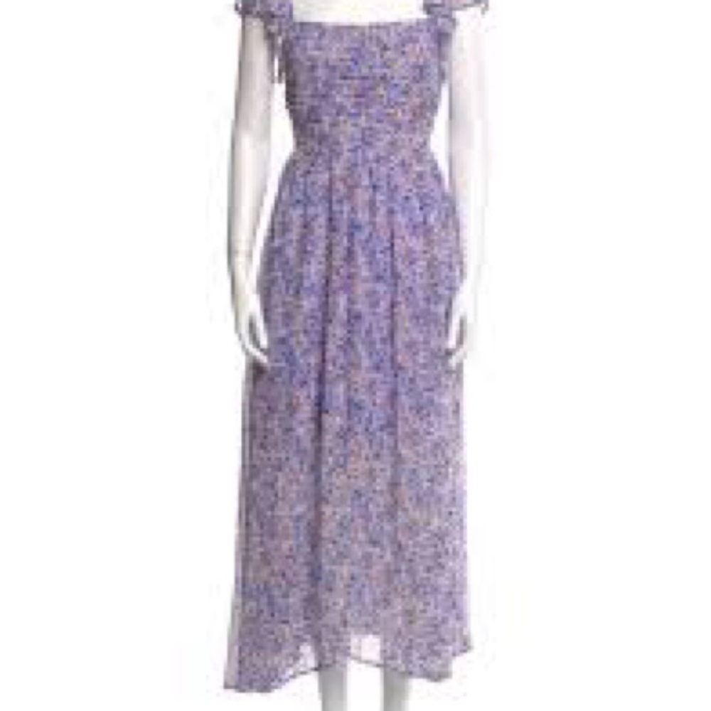 Astr Purple Floral Midi Dress